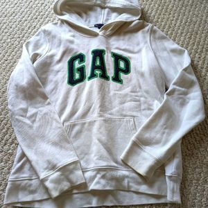 Women's White Blue & Green Gap Hoodie Size Medium